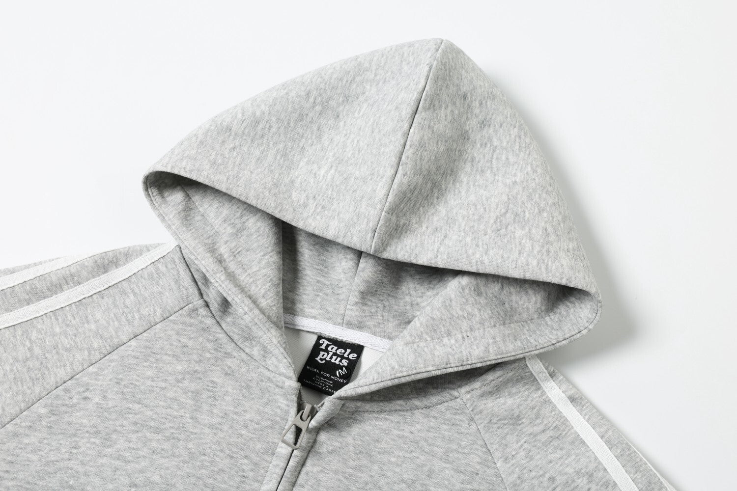 Stripe Cross Print Zipper Hoodie