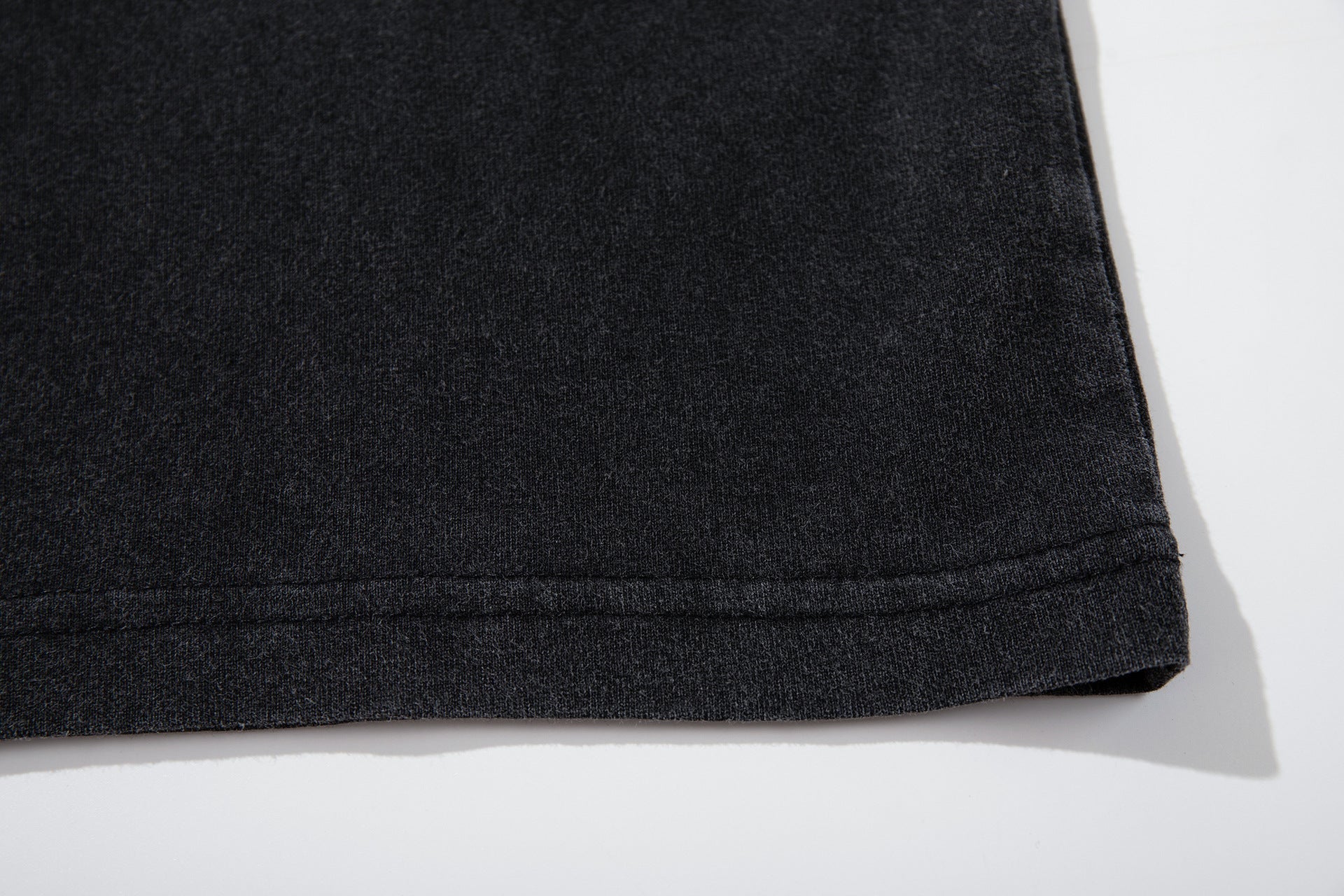 Washed Portrait Letter Print Short Sleeve T-Shirt