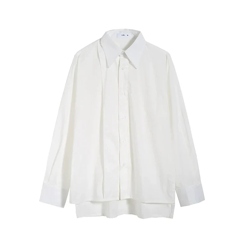 Overlap Placket Long Sleeve Shirt