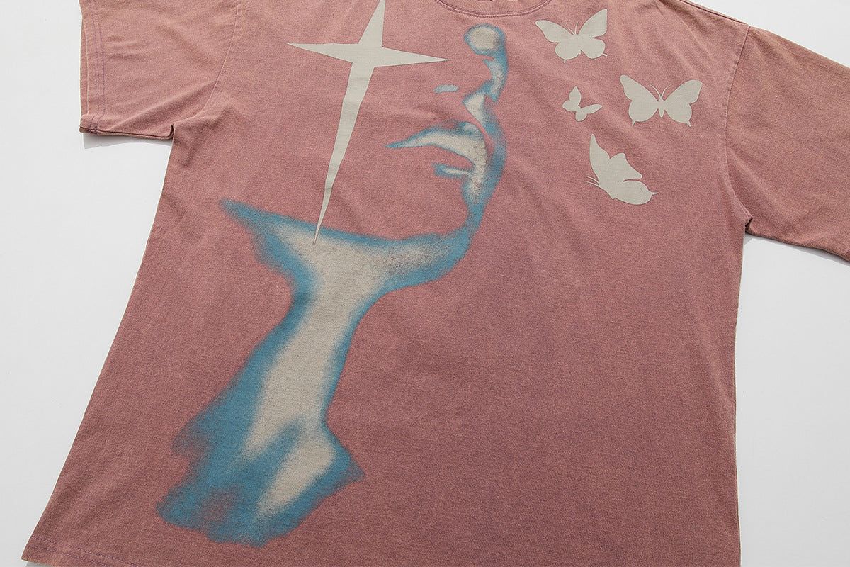 Portrait Butterfly Art Print Short Sleeve T-Shirt