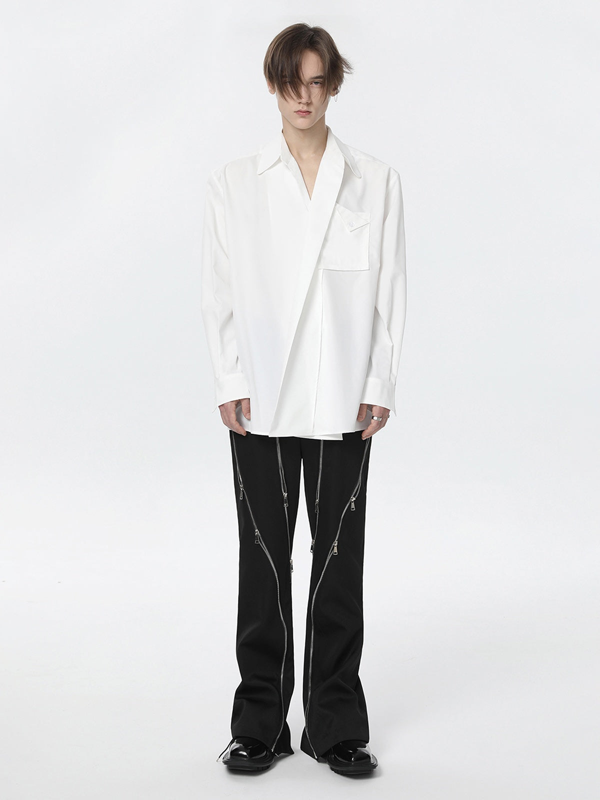 3D Structure Long Sleeve Shirt