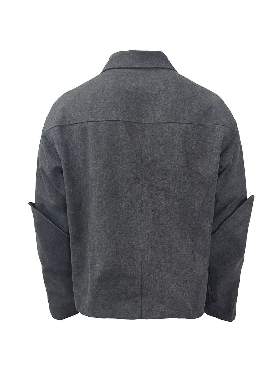 Polo Collar Zipper Jacket