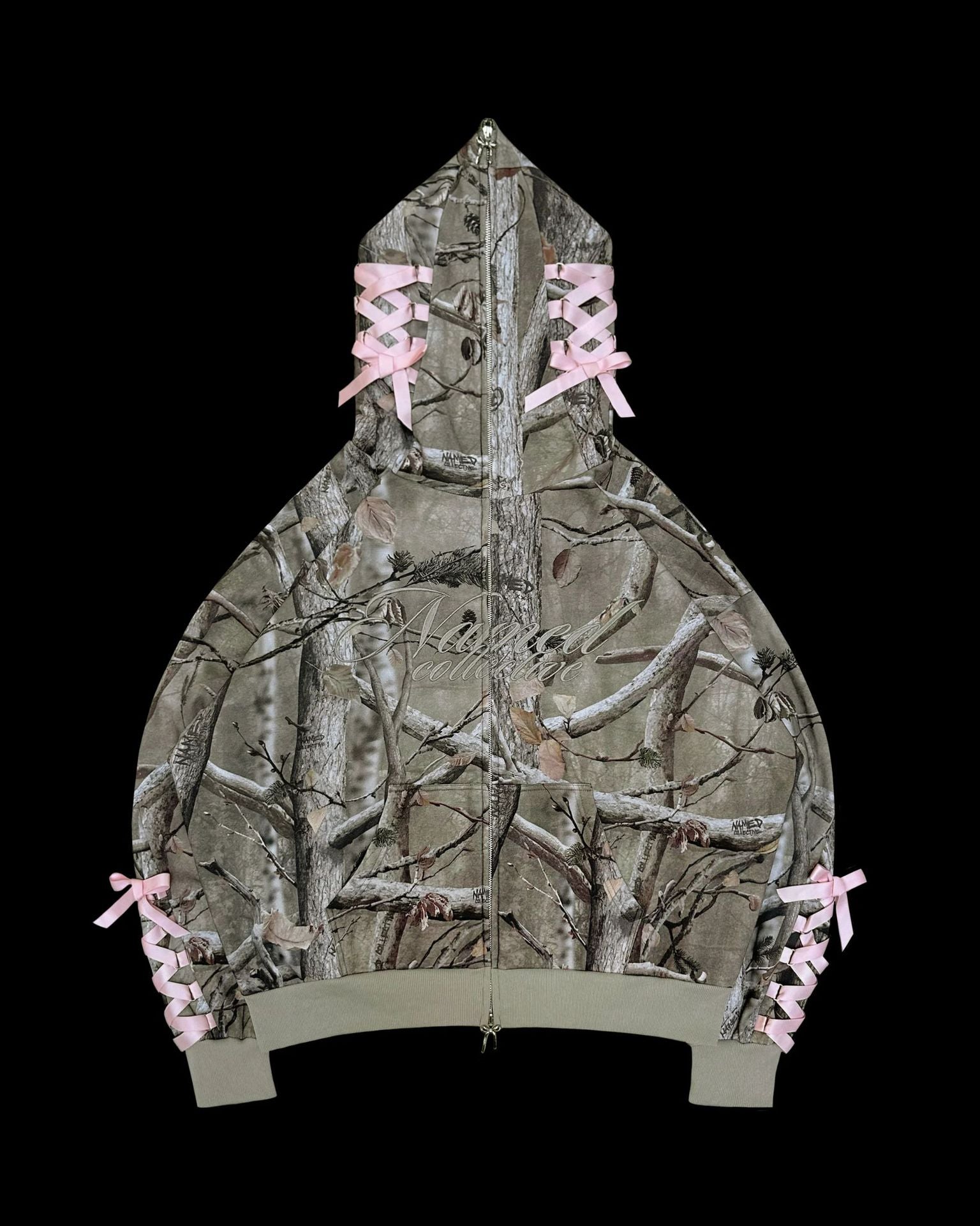 Conjunto de sudadera y pantalones holgados con estampado de caza en la jungla