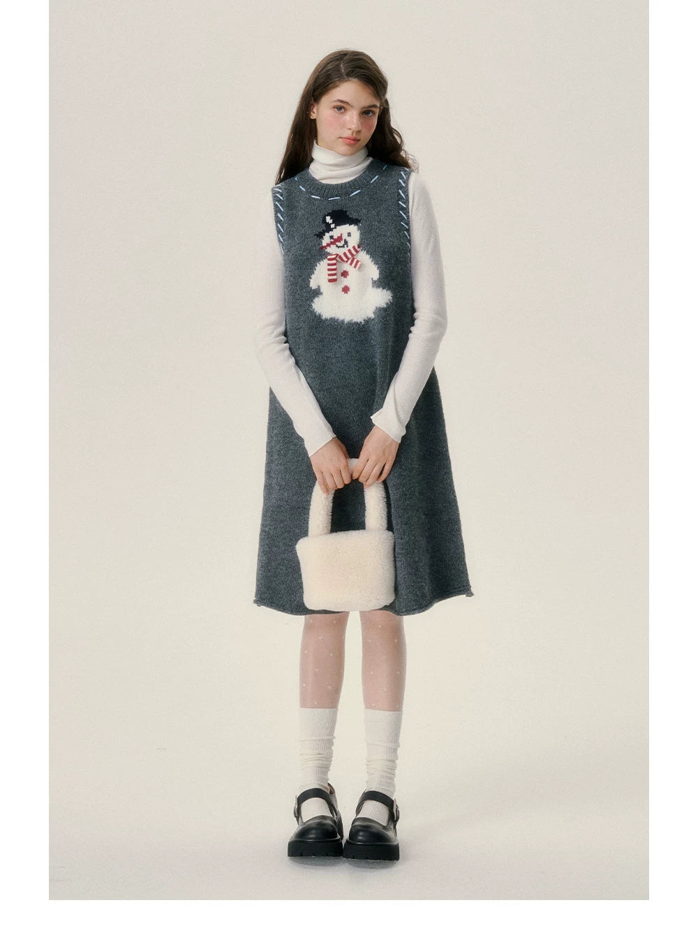 Thick Knit Vest Midi Dress