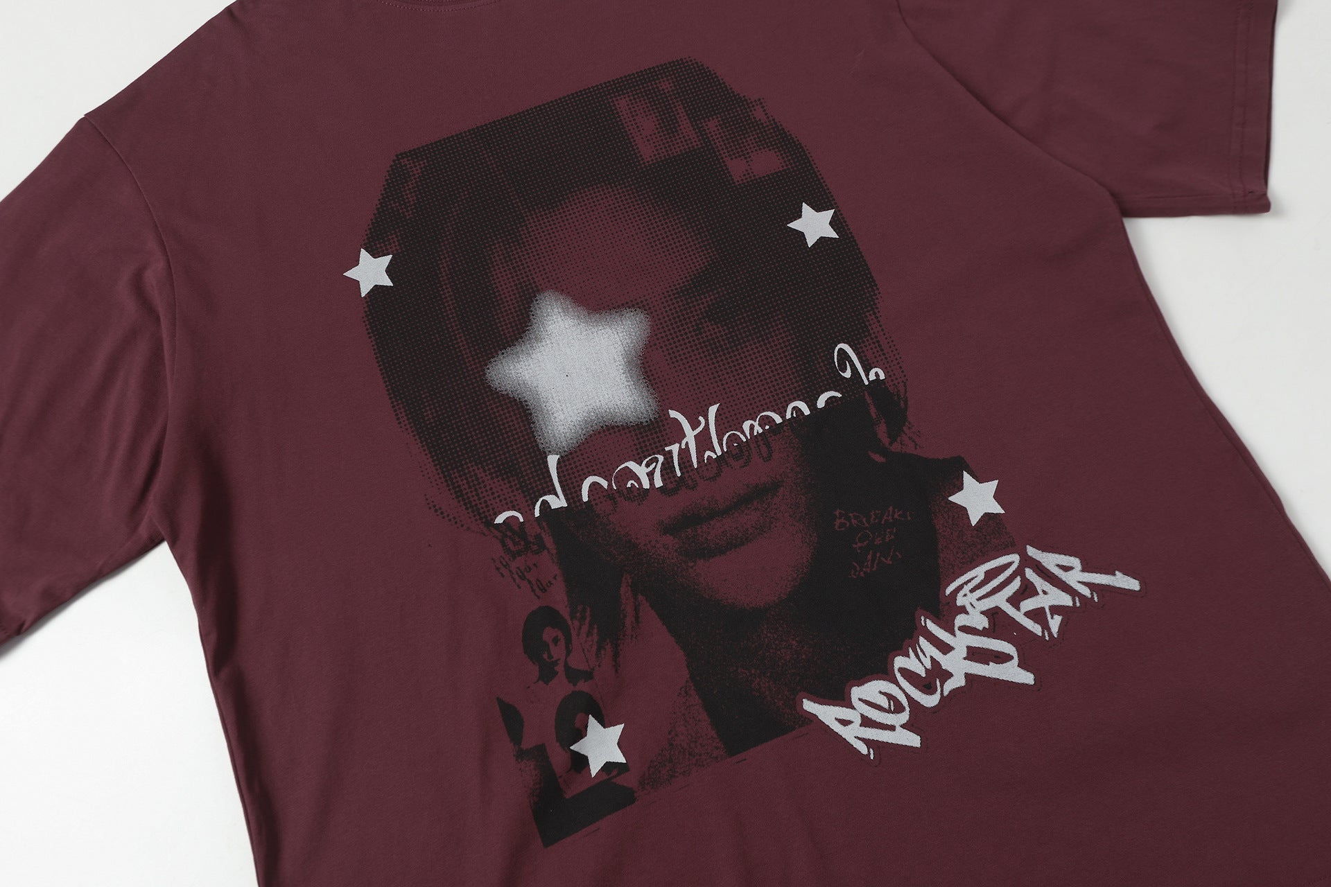 Oversize Portrait Print Short Sleeve T-Shirt