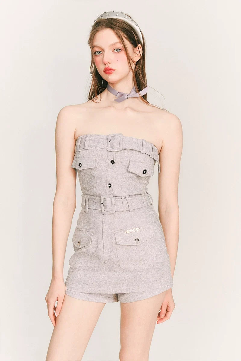 Gray M top