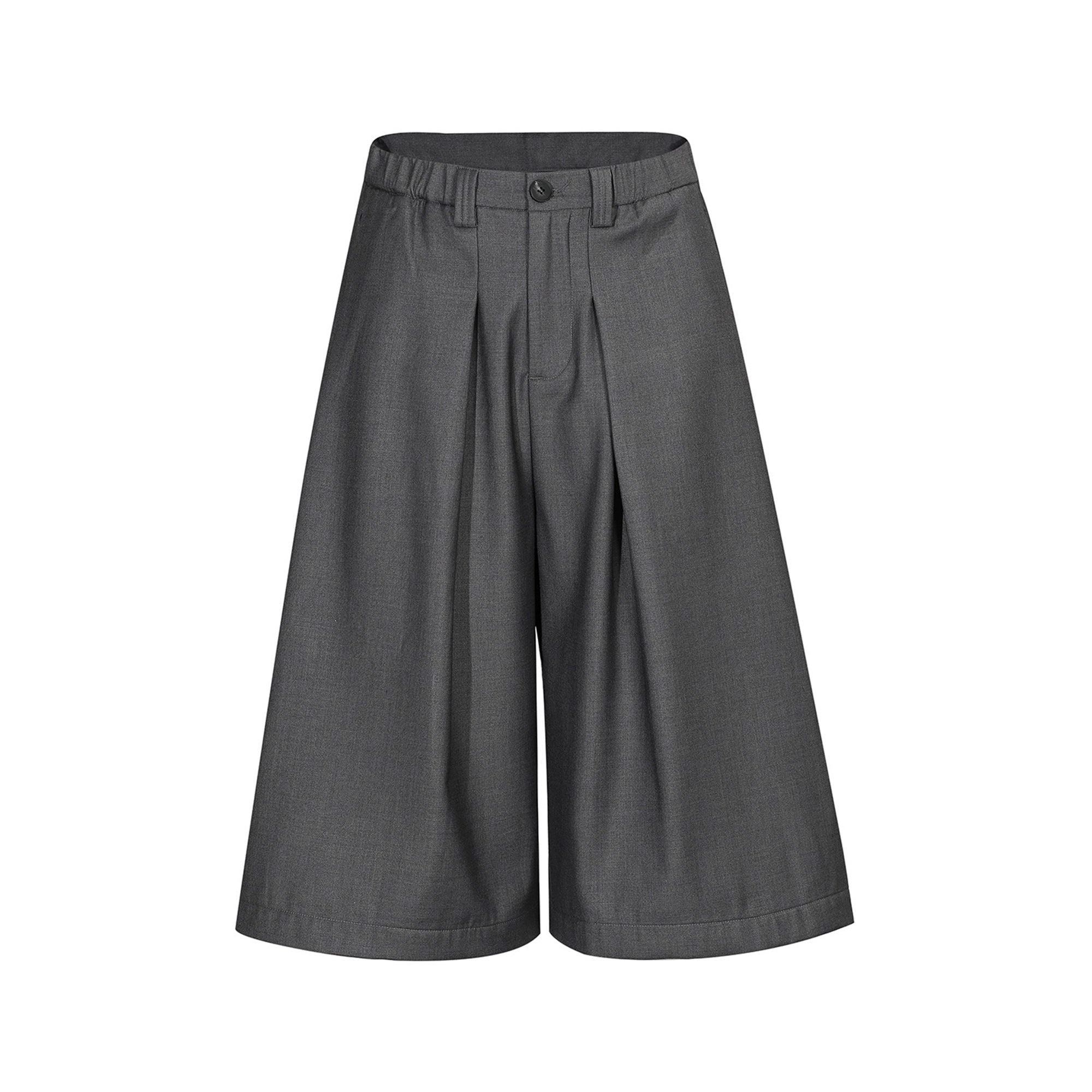 Pleated Wide-Leg Ruffian Jorts