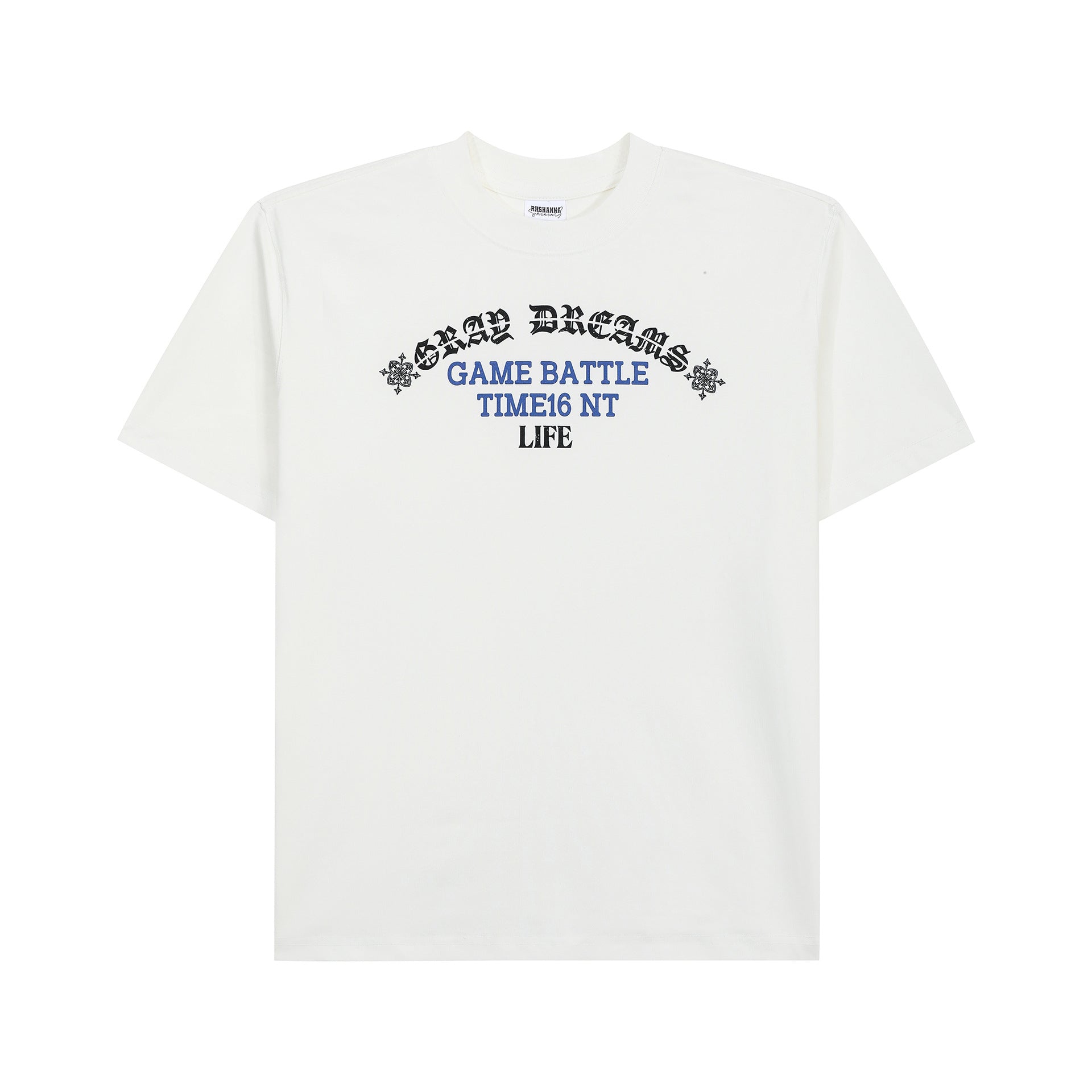 Gothic Letter Print Short Sleeve T-Shirt