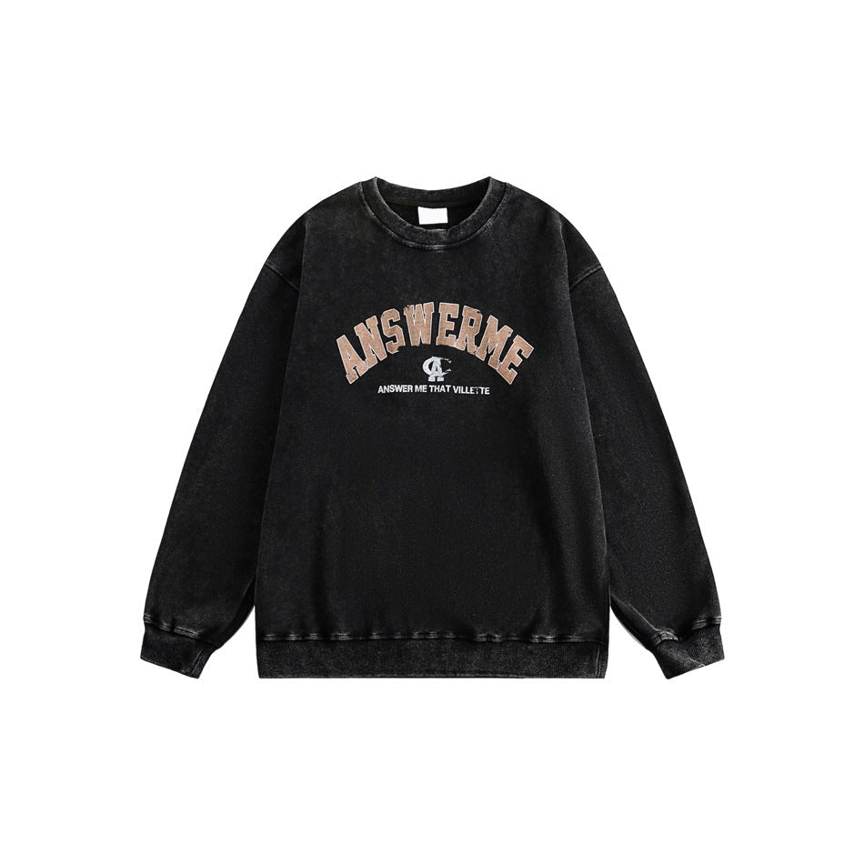 Sudadera holgada de cuello redondo