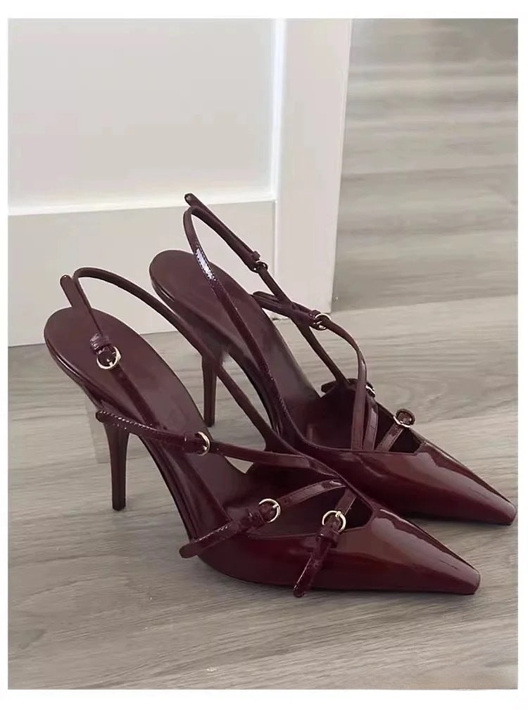 Feminine Silk Pointed Toe Stiletto Heels