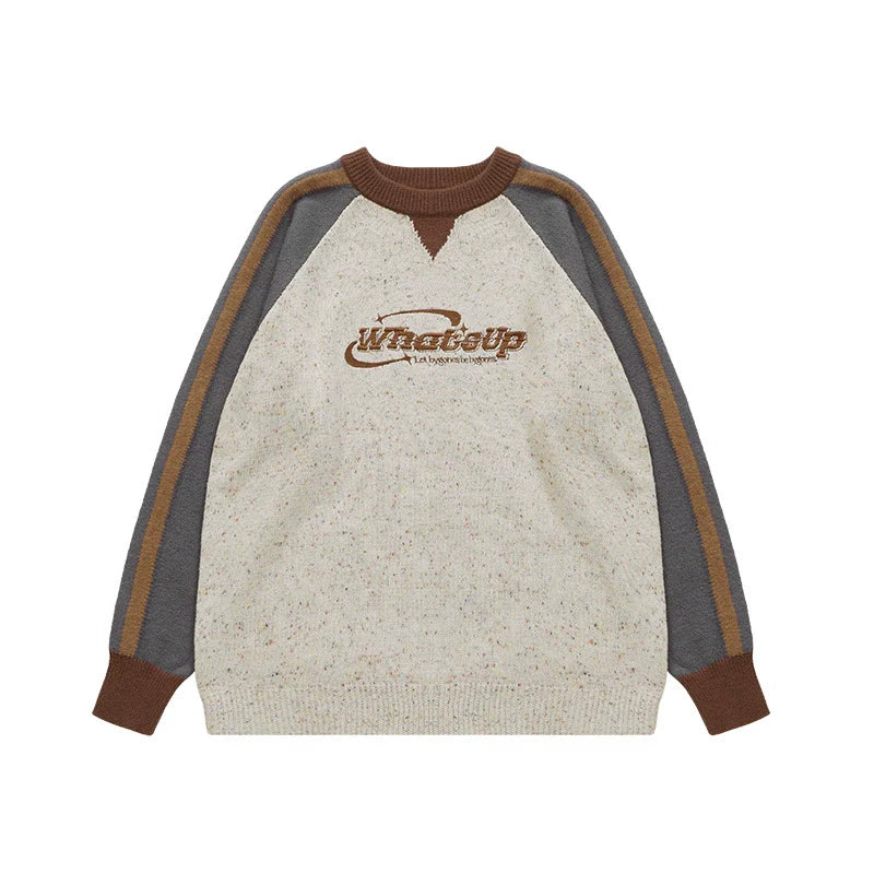 Loose Crew Neck Knitted Sweater