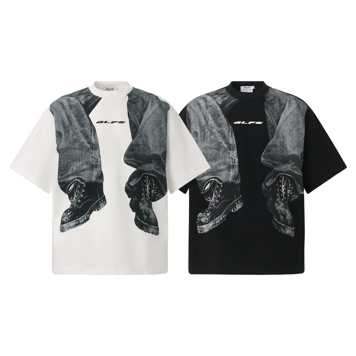 Pants Print Oversize Short Sleeve T-Shirt