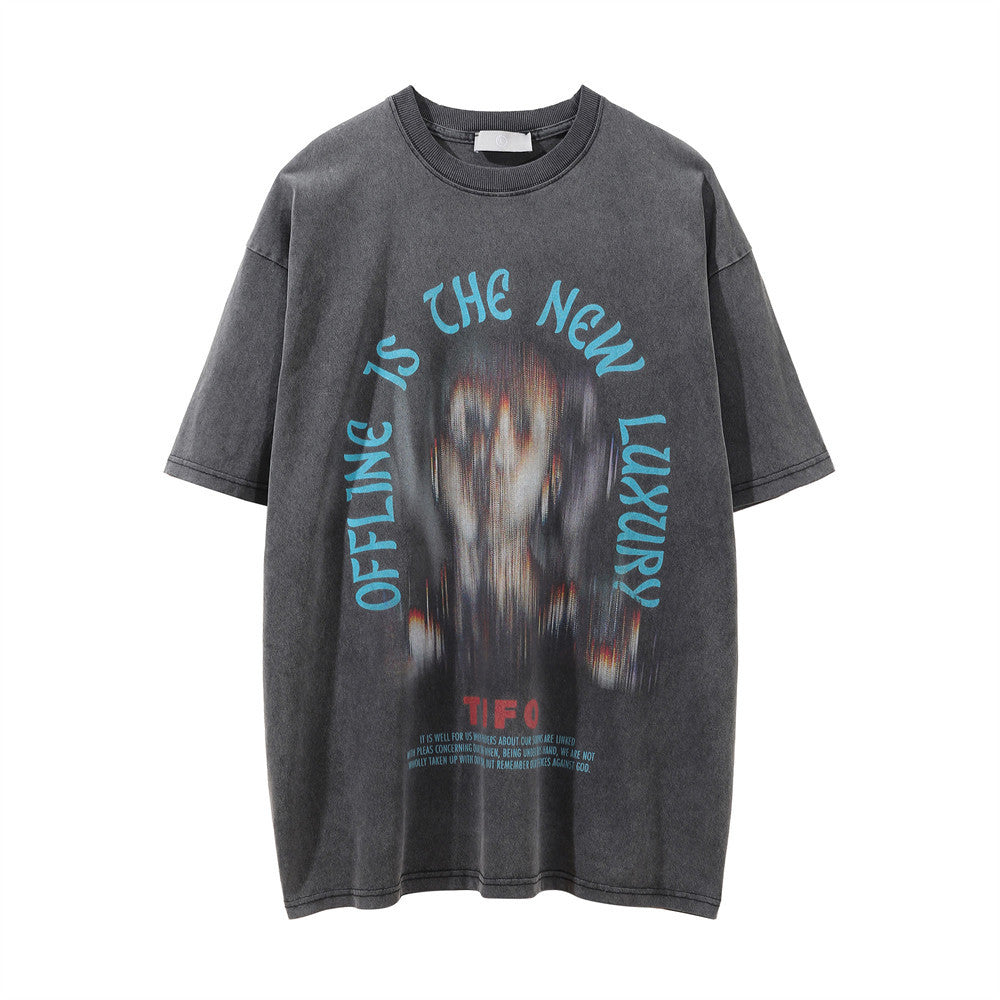Faded Figure Printed T-Shirt