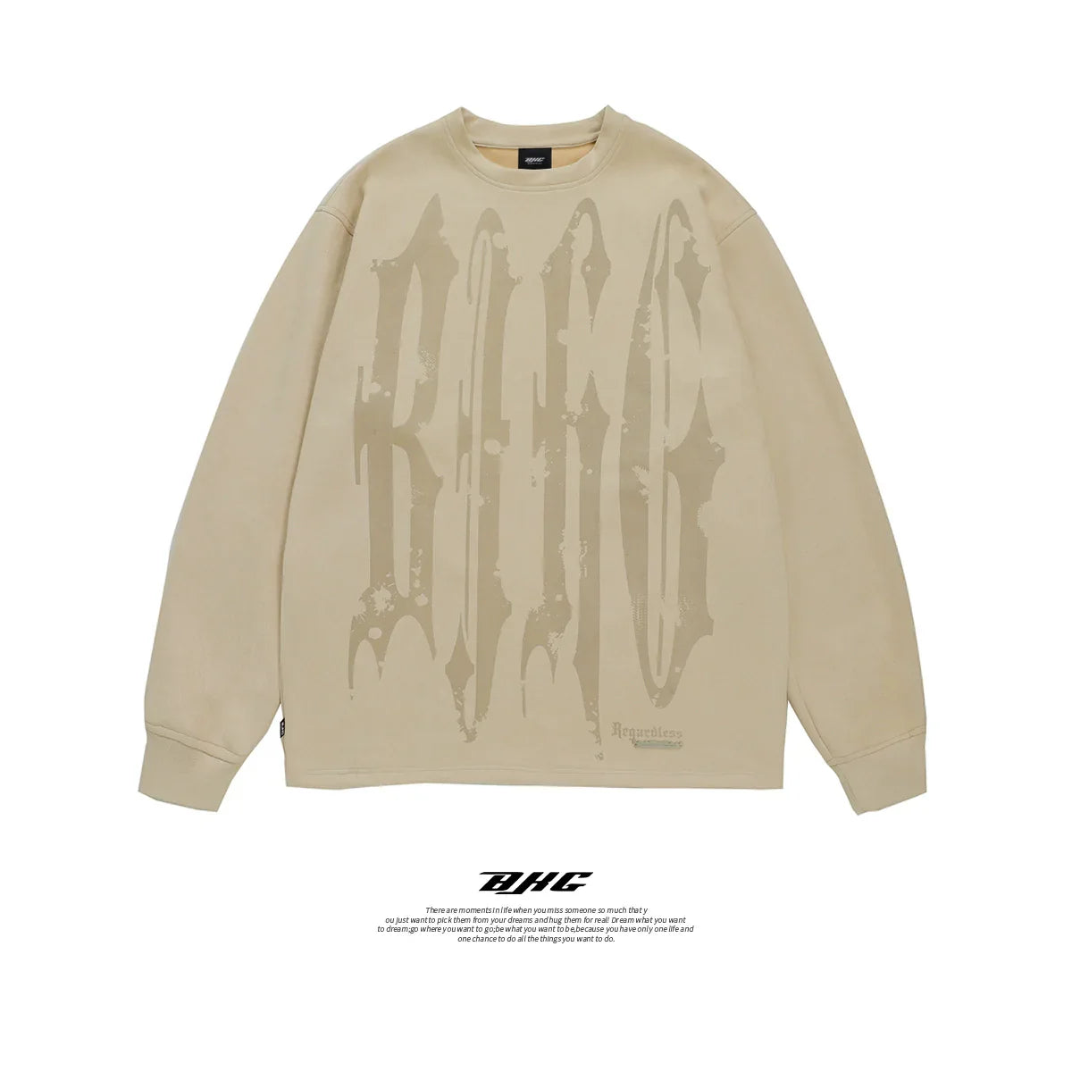Heavyweight Suede Round Neck Sweatshirt