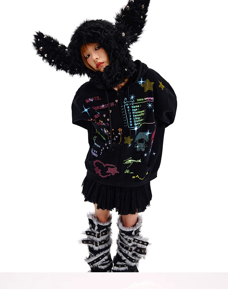Studded Rabbit Ear Hat
