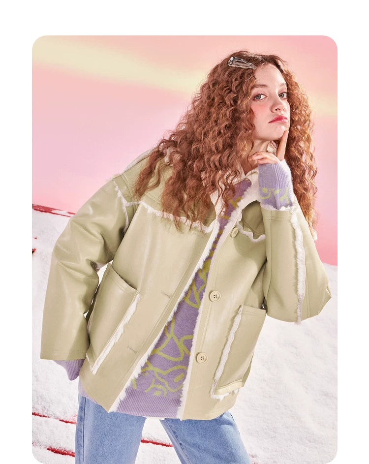 Suede Fur Collar Jacket