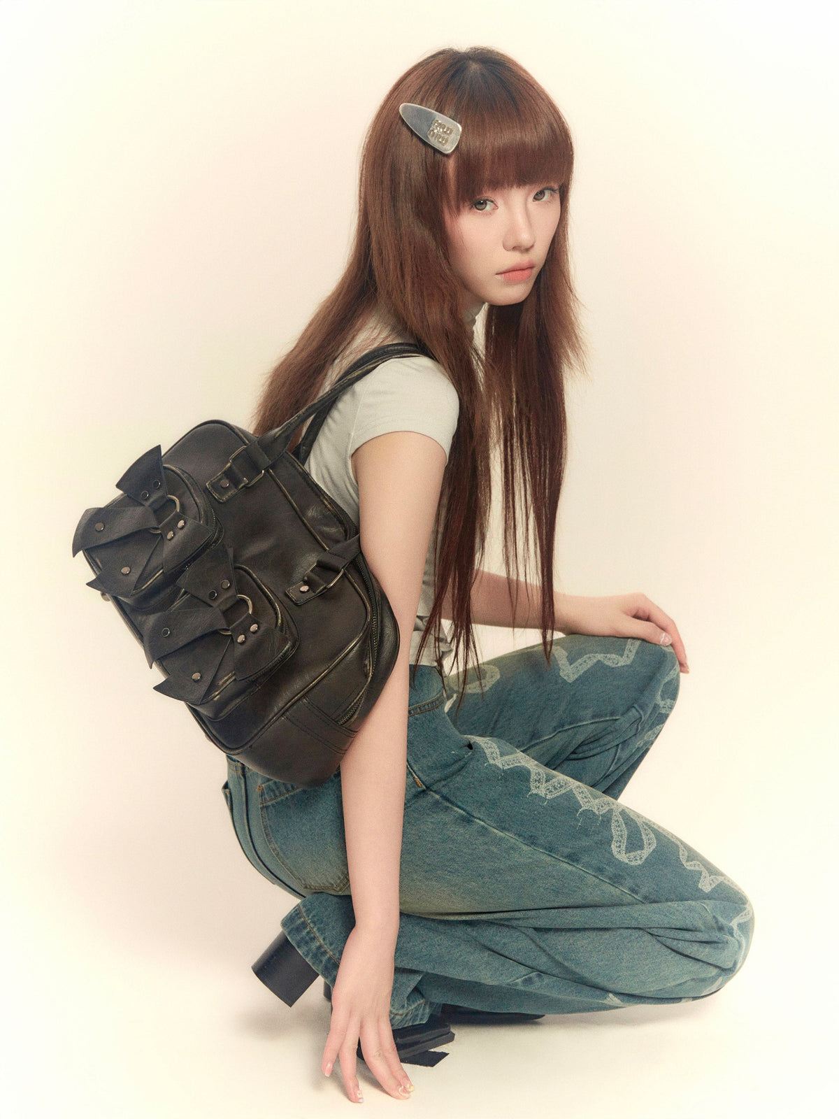 Liquid Bow Punk Bowling Tote Bag