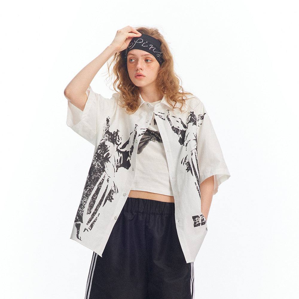Camicia con stampa Angelo risorto