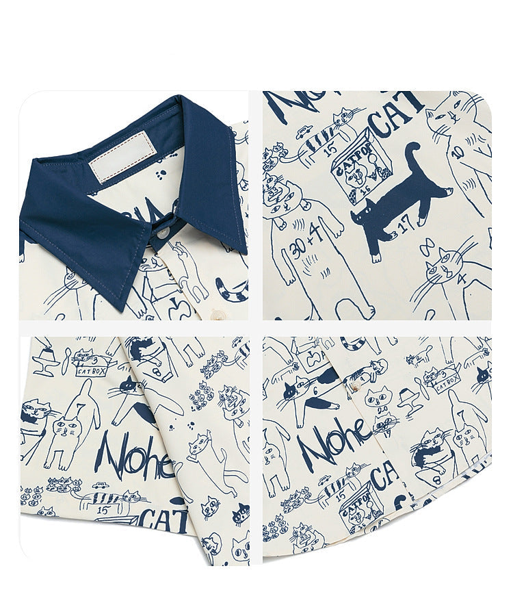 T-shirt d'été à motif dessin animé rétro japonais