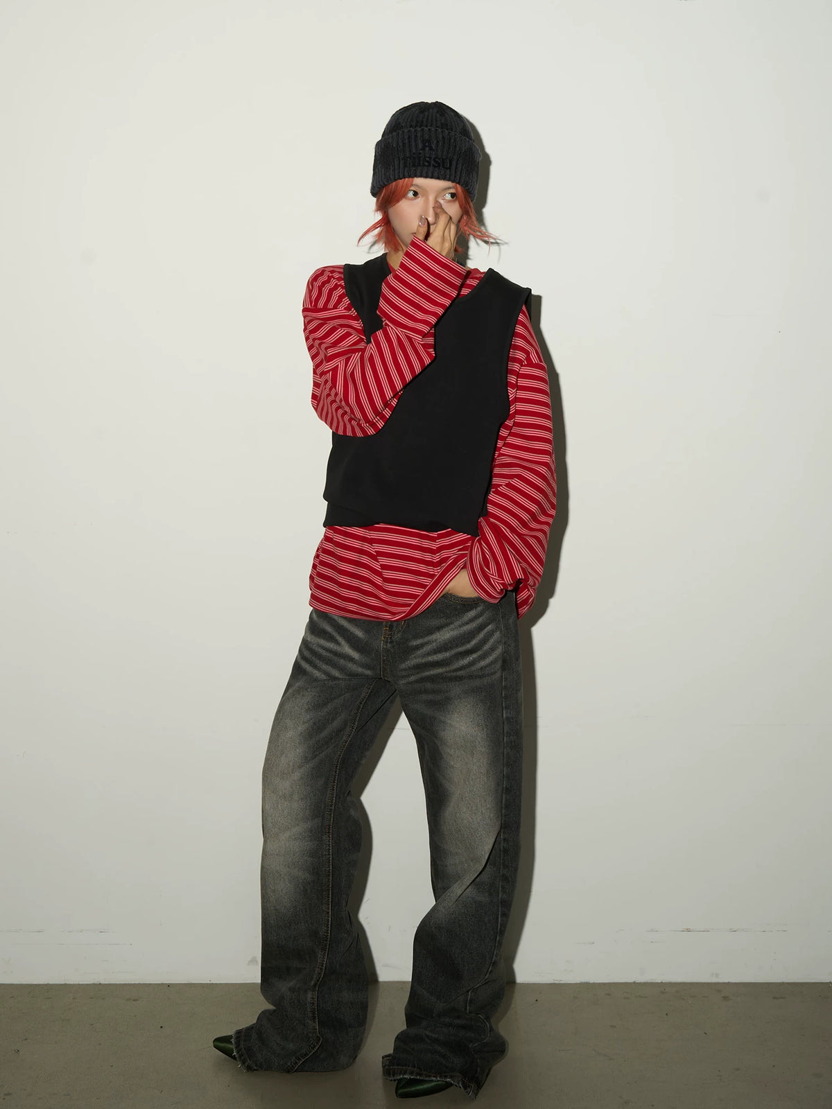 Contrast Stripe Long Sleeve T-Shirt
