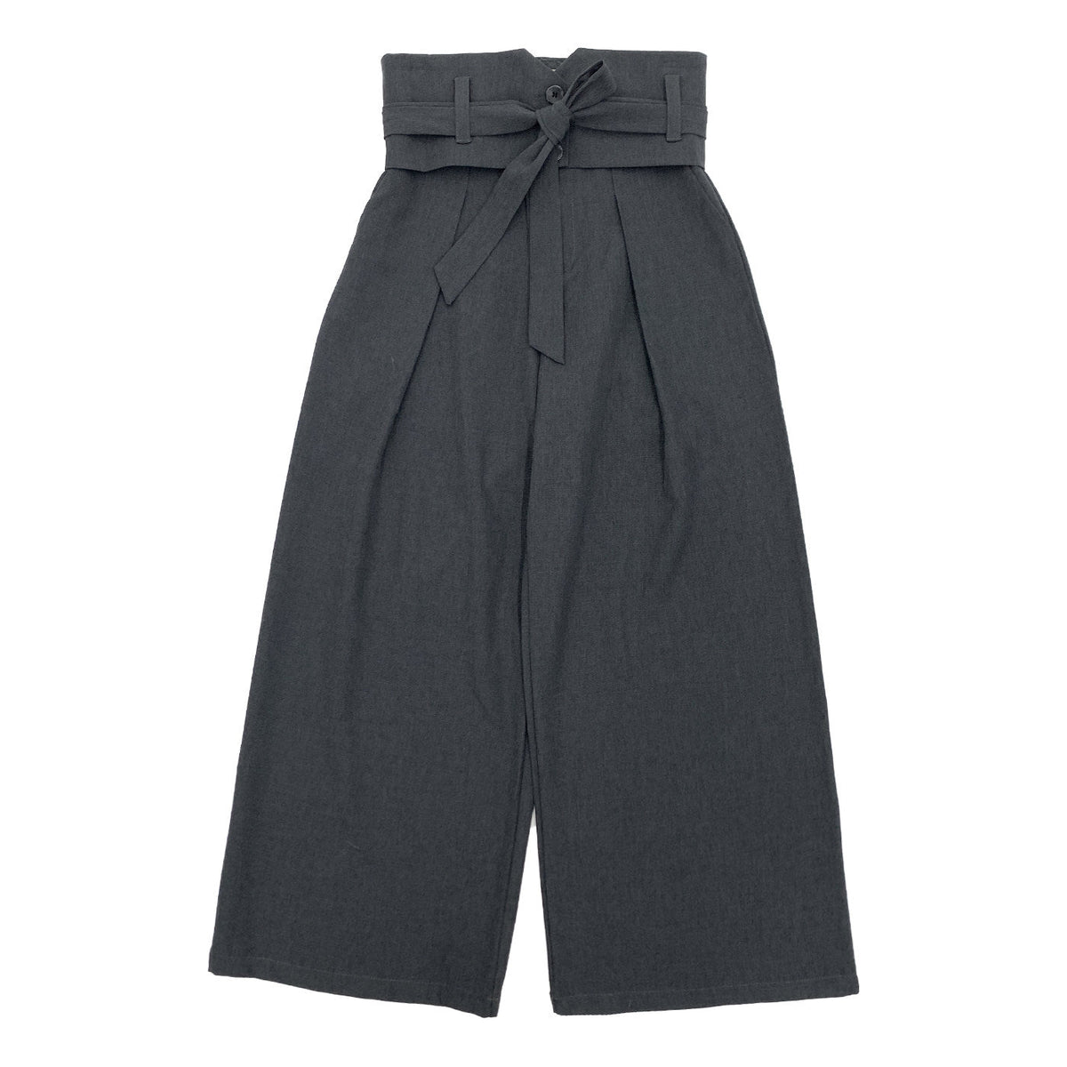 Button Front Long Sleeve Shirt & Pleats Wide Leg Trousers Setup