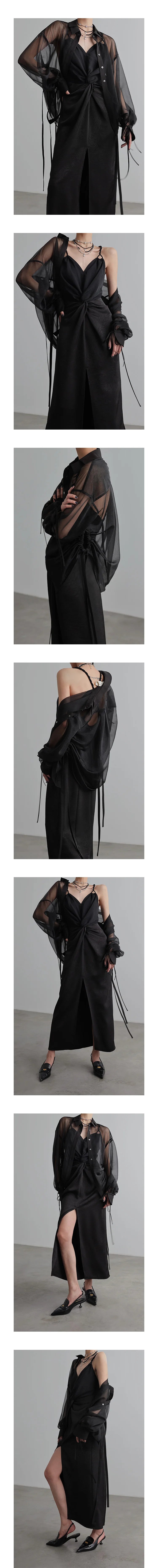 Slit Design Camisole Dress