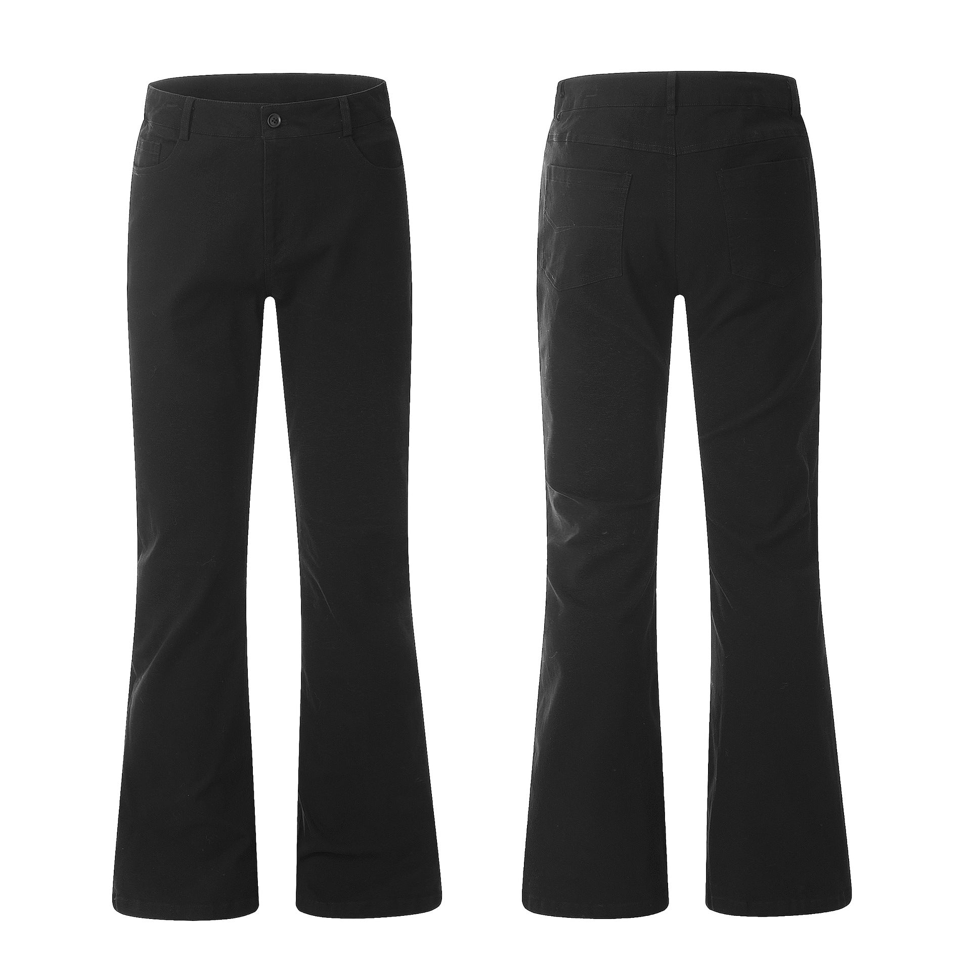 High-Rise Slim Flare Stretch Trousers