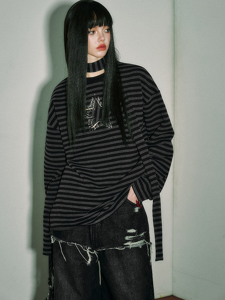Star Stripe Oversize Long Sleeve T-Shirt & Tank Top