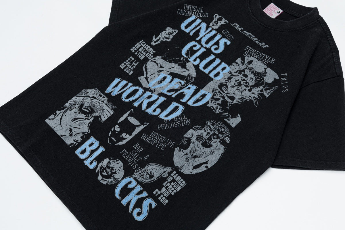 Comic Letter Graphic Short Sleeve T-Shirt