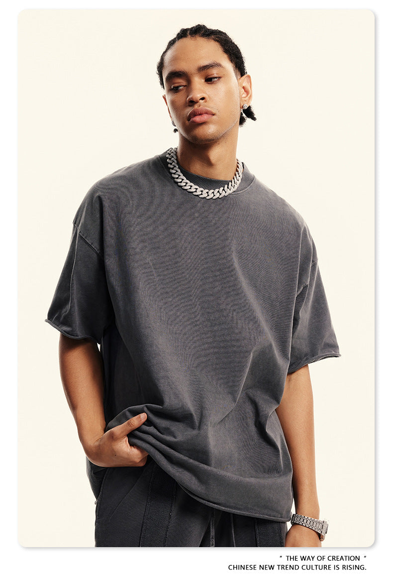Washed Heavyweight Short Sleeve T-Shirt & Short Sweatpants Setup