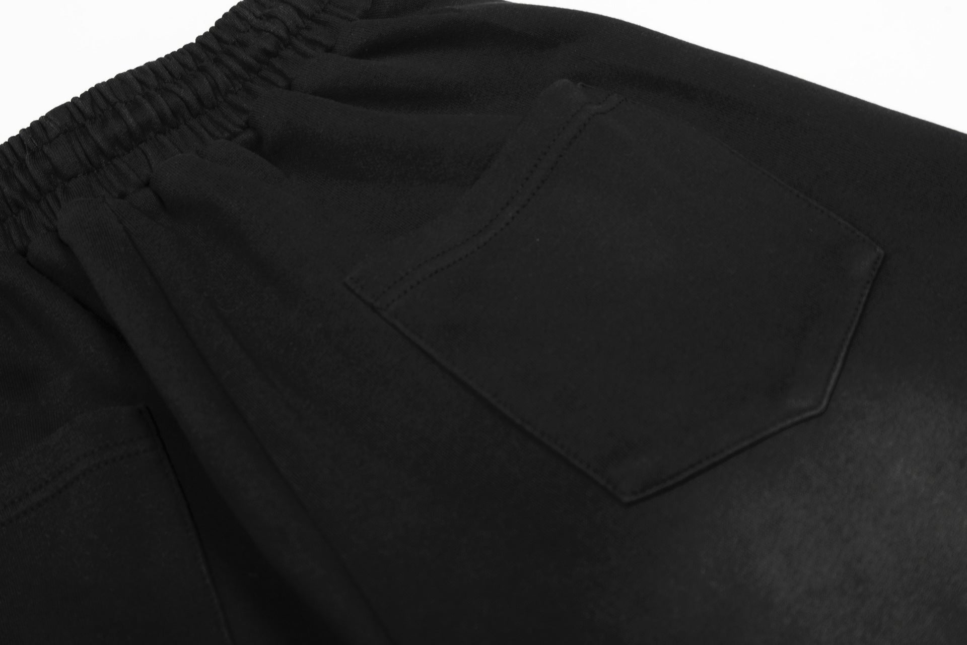 Washed Studs Number Print Wide Leg Pants