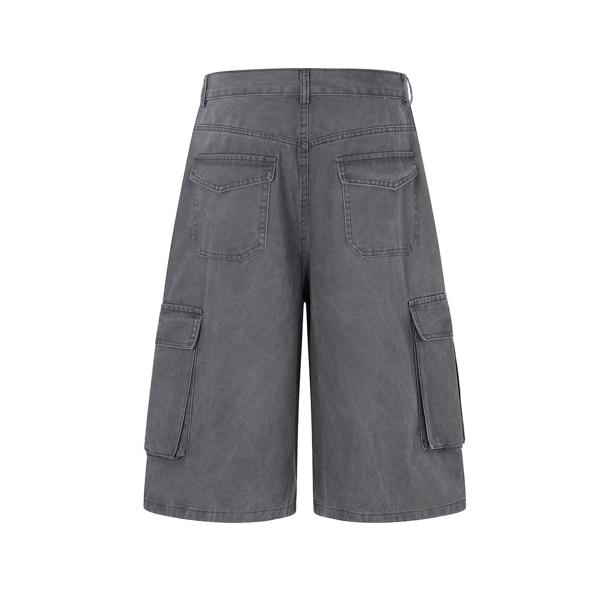 Washed Wide Leg Cargo Jort