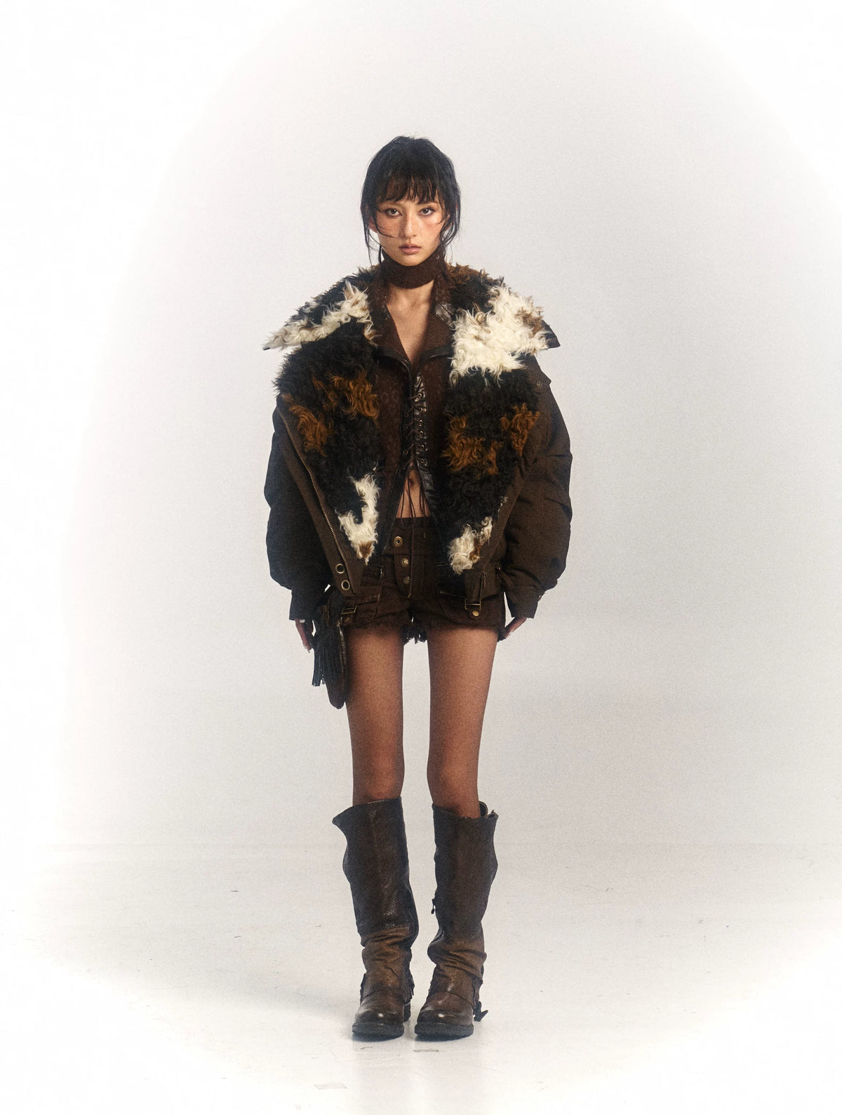 Animal Design Thick Sherpa Oversize Jacket