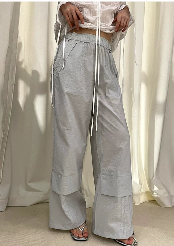Look Slim Wide-Leg Straight Sporty Pants