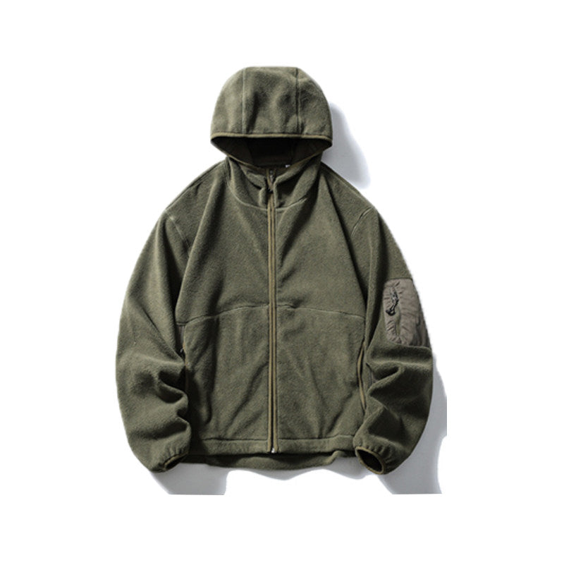 Fleece Zipper Hoodie & Drawstring Sweat Pants Setup