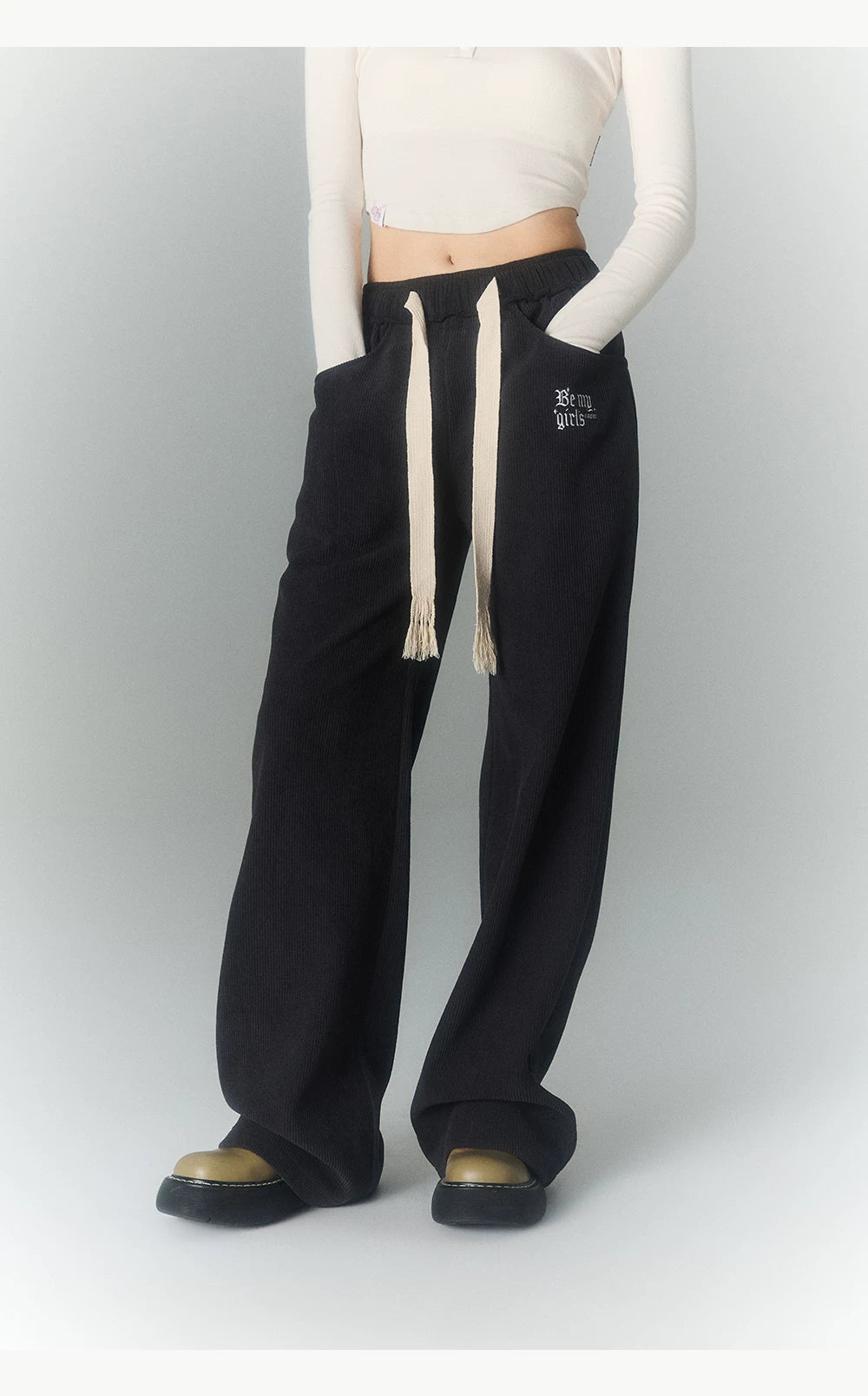 High Waist Sporty Straight Sweatpants