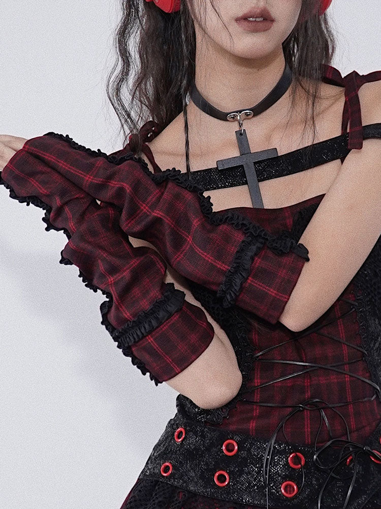 Plaid Arm Warmers