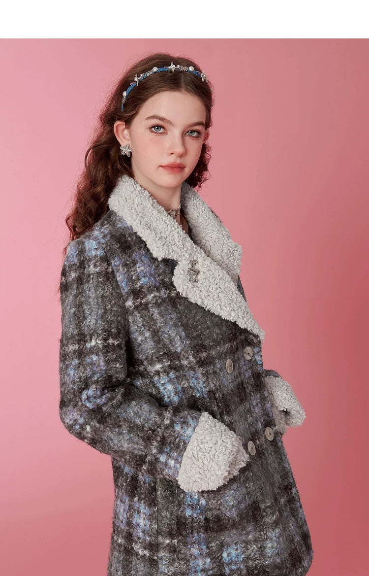 Plaid Mid-Length Coat