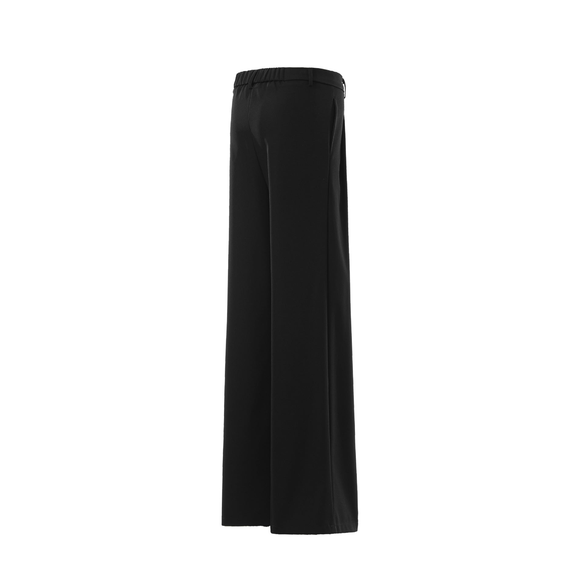 Drape Pleats Wide Leg Trousers