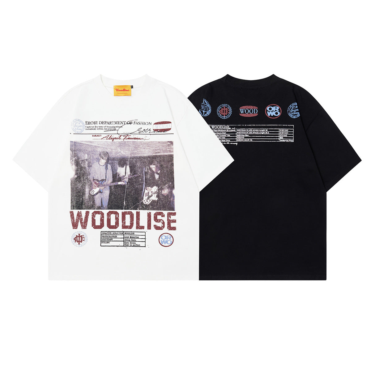 Band Print Oversize Short Sleeve T-Shirt