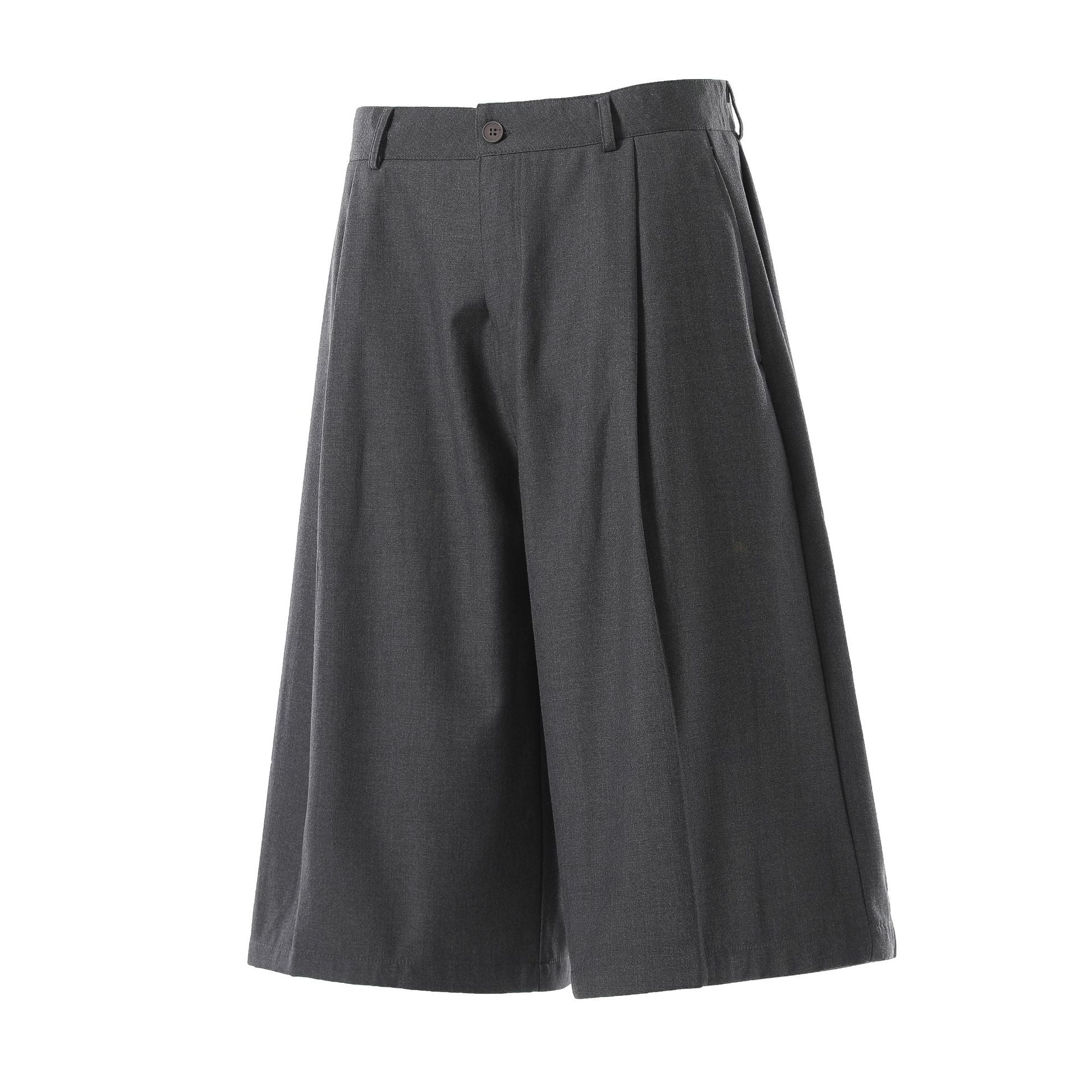 Pleats Cropped Pants