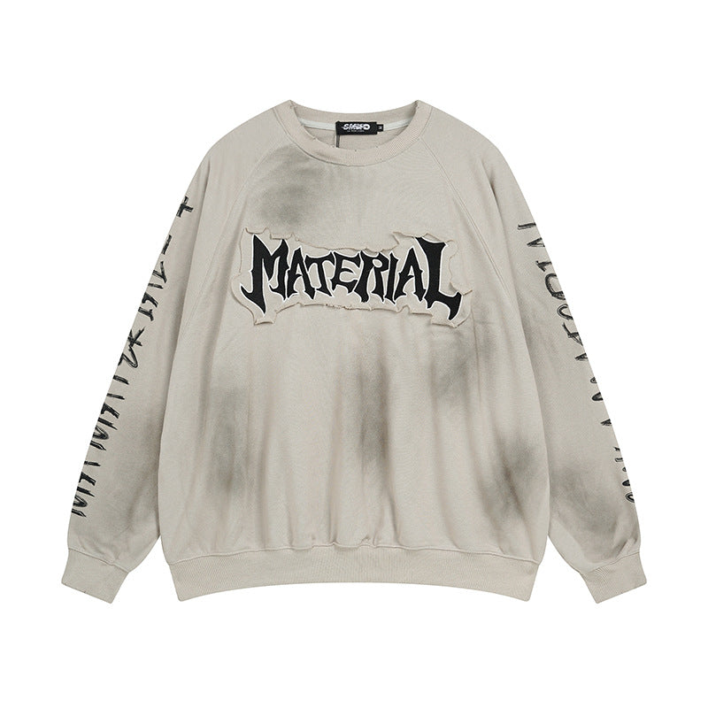 Dirty Washed Logo Print Sweatshirt