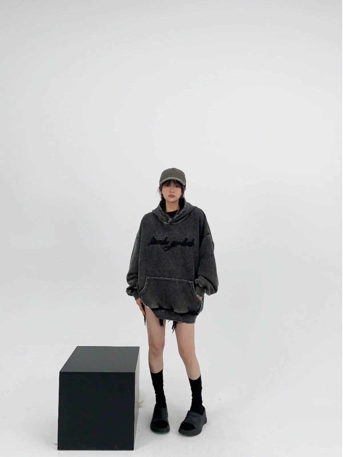 Logo Embroidery Unisex Oversized Hoodie