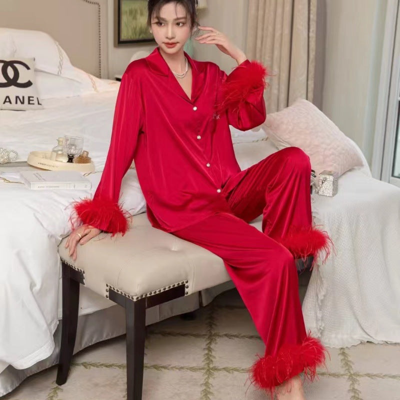 Pigiama natalizio in seta alla moda