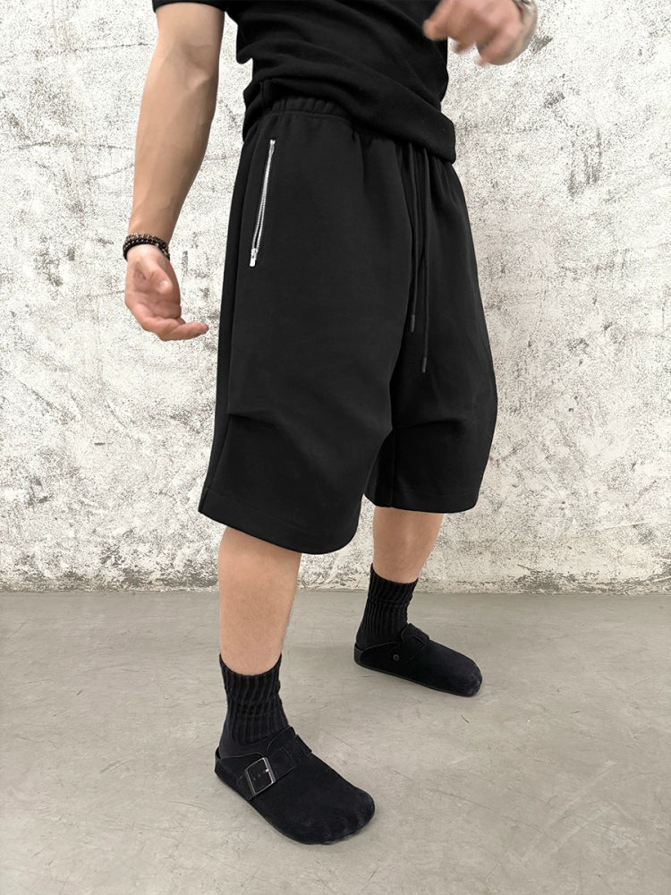 Zipper Design Air Layer Short