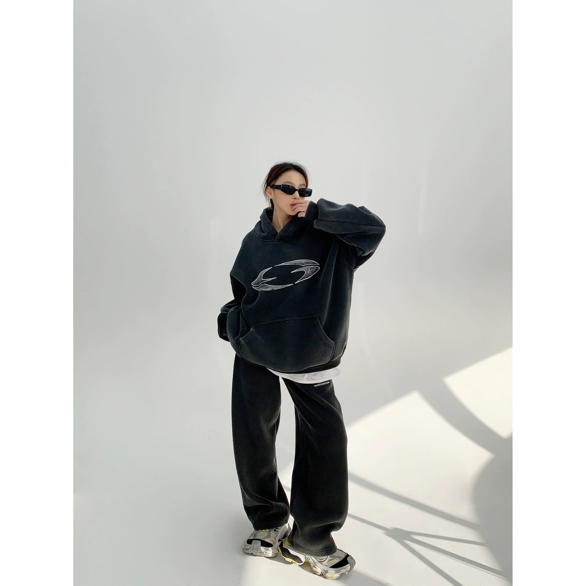 Thick Heavyweight Print Hoodie & Pants Set