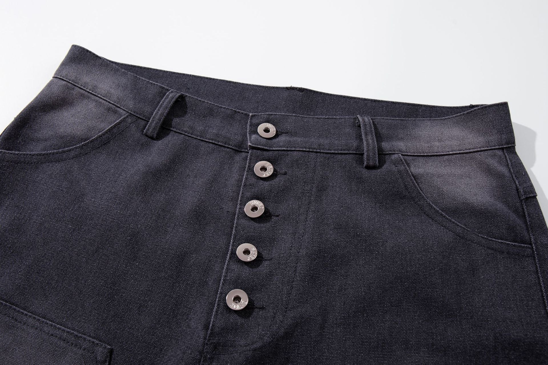 Denim Graffiti Damage Wide Leg Jort