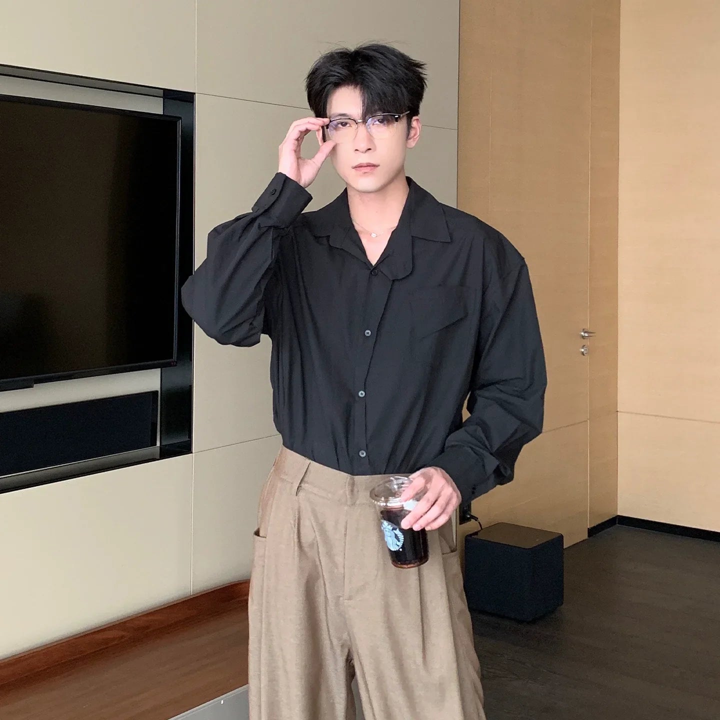 Minimalist Cotton Long Sleeve Shirt