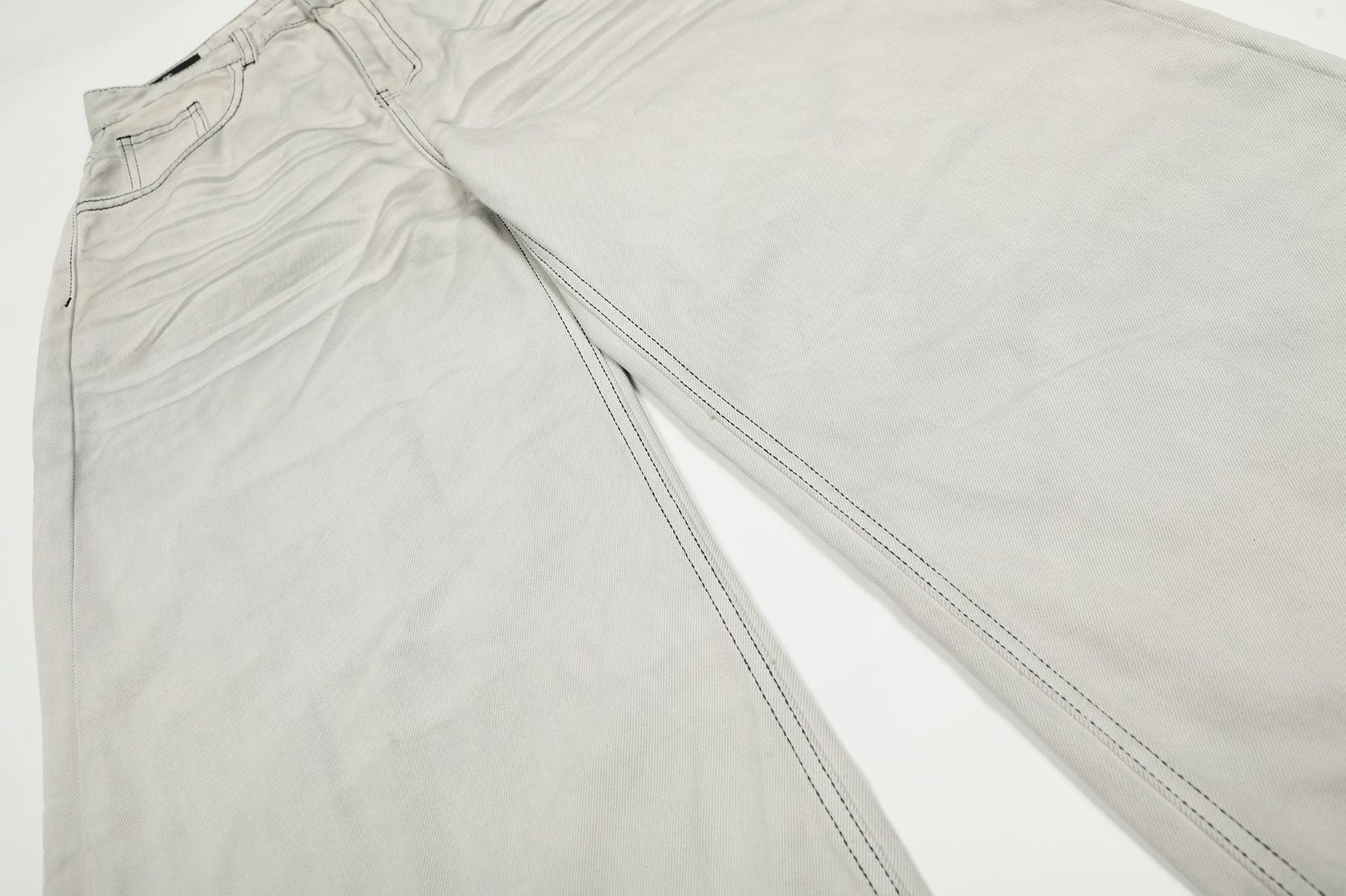 Washed Whisker Barrel Denim Jeans