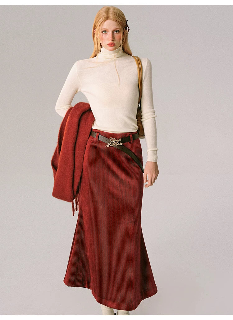 Ensemble veste zippée en velours, jupe courte plissée et jupe sirène